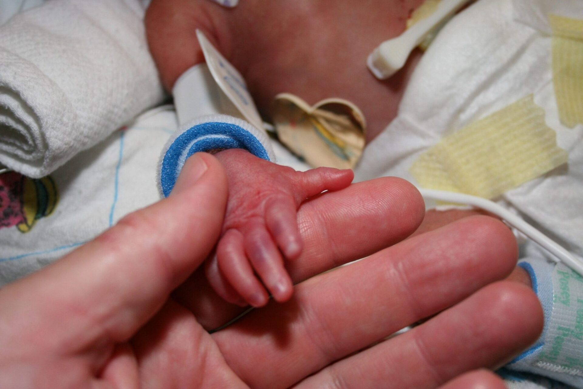 Tiny baby hand